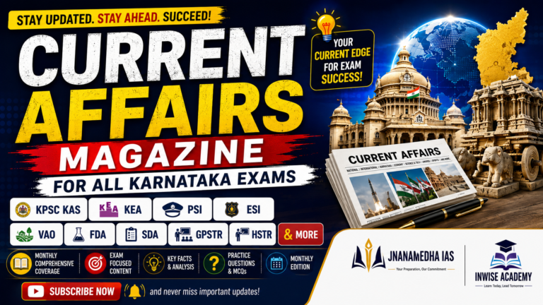 CURRENT AFFAIRS MAGAZINE FOR KARNATAKA EXAMS – ENGLISH